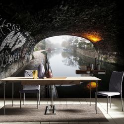 Urban Tunnel 3D Wall Murals - WallpaperMurals