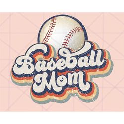 Retro Basebal mom PNG, Baseball Mama Png, Baseball Sublimation Design Download
