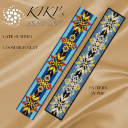 Loom bracelet pattern Late summer ethnic inspired Bead LOOM bracelet pattern in PDF - instant download