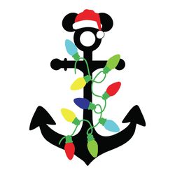 Mickey Anchor Christmas Hat SVG Cut File Christmas Svg, Christmas Svg Files
