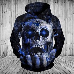 Dallas Cowboys Skull Blue Gift For Fan 5 3D Hoodie H97