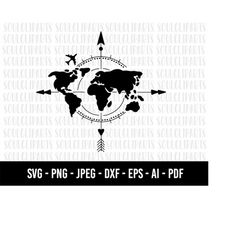 COD142-World Map SVG, World Map clipart, World Map Svg Cricut Cut File, World Map Silhouette Svg, Map Svg, includes svg/