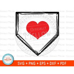 Baseball Love svg, Baseball Fan Gift, Home Plate svg, Home Plate Heart PNG, Softball Mom SVG, Baseball home plate svg, B