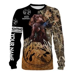 Duck Hunt With Boykin Spaniel Custom Name 3D All Over Print Shirts, Face Shield &8211 Personalized Hunting Gifts &8211 F
