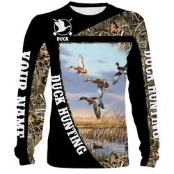 Duck hunting custom Name 3D All over print Sweatshirt, Long sleeves, Hoodie, Zip up hoodie &8211 Personalized hunting sh