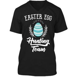 Easter Egg Hunting Team Funny Eggs Hunter T-shirt Mens Printed V-Neck T