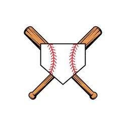 Baseball Home Plate Svg, Crossed Bats Svg, Diamond Field Svg, Home Run, Softball. Vector Cut file Cricut, Silhouette, Pd