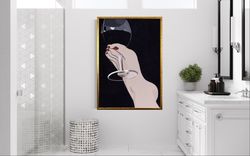 foot and wine glass canvas wall art, foot canvas print art, wine glass canvas wall art, foot fetish canvas wall decor