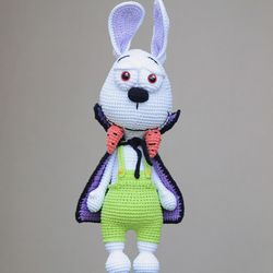 Amigurumi crochet bunny, stuffed animal, amigurumi rabbit, Halloween gift