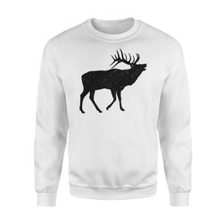 Elk Shirt, Elk Hunting Shirts , Hunter elk Silhouette NQSD66 &8211 Standard Crew Neck Sweatshirt