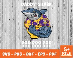 Minnesota Vikings Daddy Shark Nfl Svg , Daddy Shark   NfL Svg, Team Nfl Svg 21