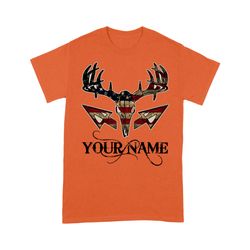 Custom Deer skull Deer head American Flag Bow Hunting T Shirts for Bow Hunters FFS &8211 IPHW332