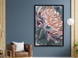 Floral Canvas Painting, Flowers Wall Art Painting, Flowers Canvas Print, Flower Poster, Wall Art Canvas Design, Framed C