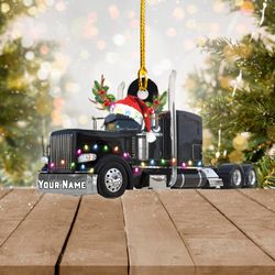 Personalized Trucker Christmas Ornament, Christmas Gift For Truck Driver