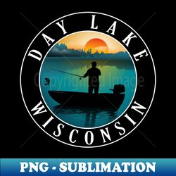PNG Fishing Graphic - Vibrant Waters - Perfect for Sublimation