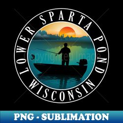 PNG Transparent Digital Download File - Sublimation Fishing Graphics - Perfect for Lower Sparta Pond Wisconsin Enthusiasts