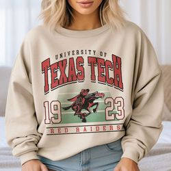 Retro Texas Tech Football Sweatshirt, Texas Tech Football Shirt, Texas Tech-Red Raiders Mascot Sweatshirt,Gift For Fans,