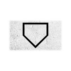 Sports Clipart: To Scale Black Softball or Baseball Home Plate / Base Thick Outline for Players, Coaches, Parents - Digital Download SVG/PNG