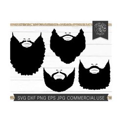 Beard SVG, Afro Bearded Man SVG Cut File for Cricut, Black Man SVG, Hairstyle svg, Barber svg, Beard Oil svg, Face with Beard svg dxf png
