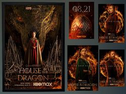 House of the Dragon Season 1 Movie Poster 2023 FilmRoom Decor Wall ArtPoster GiftCanvas prints.jpg