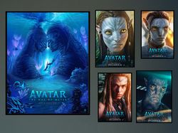 Avatar The Way of Water Movie Poster 2023 FilmDune Room Decor Wall ArtPoster GiftCanvas prints.jpg
