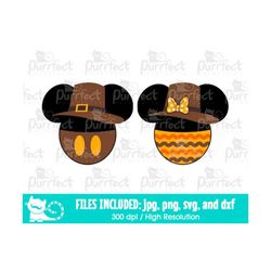 Mouse Thanksgiving Hat Theme SVG, Give Thanks svg, Mouse svg, Digital Cut Files in svg, dxf, png and jpg, Printable Clip