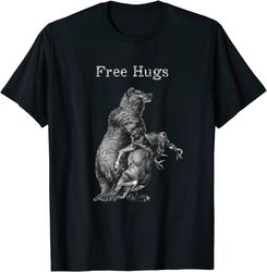 Funny Bear Hunting Shirt, Funny Hunting Shirt, Free Hugs T-Shirt