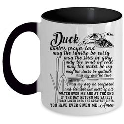 Funny Duck Hunting Coffee Mug, Duck Hunter Prayer Accent Mug