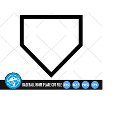 Baseball Home Plate SVG Files | Home Plate Monogram SVG Cut Files | Home Plate Silhouette SVG Vector Files | Baseball Ve
