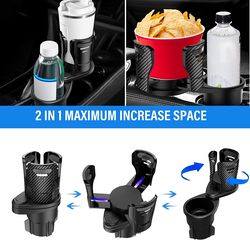 Car Drinking Bottle Holder 360 Degrees Rotatable Water Cup Holder Sunglasses Phone Organizer Storage Car Interior Access