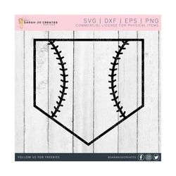Baseball Home Plate Stitching SVG - Home Plate SVG - Sports Baseball SVG - Baseball Home Plate Svg - Sports Svg - Baseball Stitching Svg