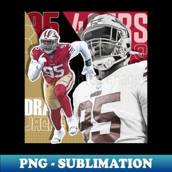 Drake Jackson Football Paper Poster 49ers 7 - Instant Sublimation Digital Download - Instantly Transform Your Sublimation Projects
