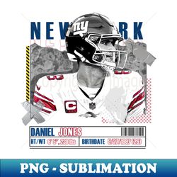 Daniel Jones Football Paper Poster Giants 10 - Premium PNG Sublimation File - Perfect for Personalization