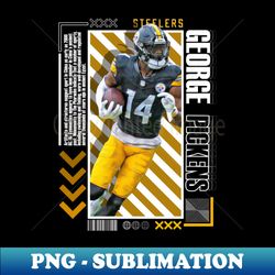 George Pickens Football Paper Poster Steelers 9 - Creative Sublimation PNG Download - Stunning Sublimation Graphics