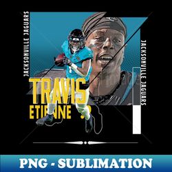 Travis Etienne Jr football Paper Poster Jaguars 4 - Digital Sublimation Download File - Defying the Norms