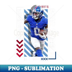 Parris Campbell Football Paper Poster Giants 9 - Creative Sublimation PNG Download - Instantly Transform Your Sublimation Projects