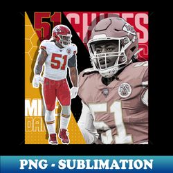 Mike Danna Football Paper Poster Chiefs 7 - Vintage Sublimation PNG Download - Unleash Your Inner Rebellion