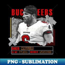 Baker Mayfield Football Paper Poster Buccaneers 10 - Exclusive Sublimation Digital File - Fashionable and Fearless