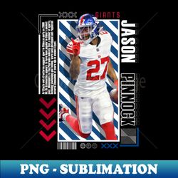 Jason Pinnock Football Paper Poster Giants 9 - Aesthetic Sublimation Digital File - Perfect for Personalization