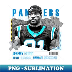Jeremy Chinn Football Paper Poster Panthers 10 - PNG Transparent Digital Download File for Sublimation - Defying the Norms