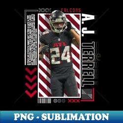 AJ Terrell Football Paper Poster Falcons 9 - Exclusive Sublimation Digital File - Stunning Sublimation Graphics
