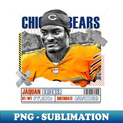 Jaquan Brisker Football Paper Poster Bears 10 - Unique Sublimation PNG Download - Bold & Eye-catching