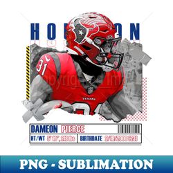 Dameon Pierce Football Paper Poster Texans 10 - Modern Sublimation PNG File - Defying the Norms