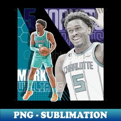 Mark Williams basketball Paper Poster Hornets  7 - Professional Sublimation Digital Download - Vibrant and Eye-Catching Typography