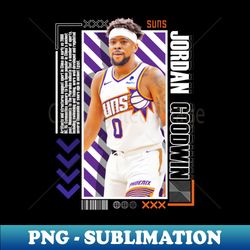Jordan Goodwin basketball Paper Poster Suns 9 - High-Quality PNG Sublimation Download - Bring Your Designs to Life
