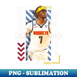Reggie Jackson basketball Paper Poster Nuggets 9 - High-Quality PNG Sublimation Download - Revolutionize Your Designs