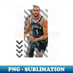 Mikal Bridges basketball Paper Poster Nets 9 - Unique Sublimation PNG Download - Perfect for Creative Projects