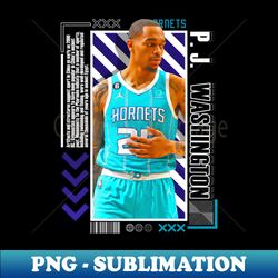 PJ Washington basketball Paper Poster 9 - PNG Transparent Digital Download File for Sublimation - Create with Confidence