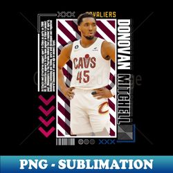 Donovan Mitchell basketball Paper Poster Cavaliers 9 - PNG Transparent Sublimation File - Enhance Your Apparel with Stunning Detail