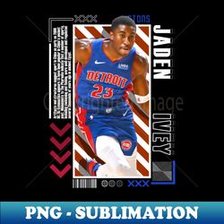 Jaden Ivey basketball Paper Poster Pistons 9 - Trendy Sublimation Digital Download - Stunning Sublimation Graphics